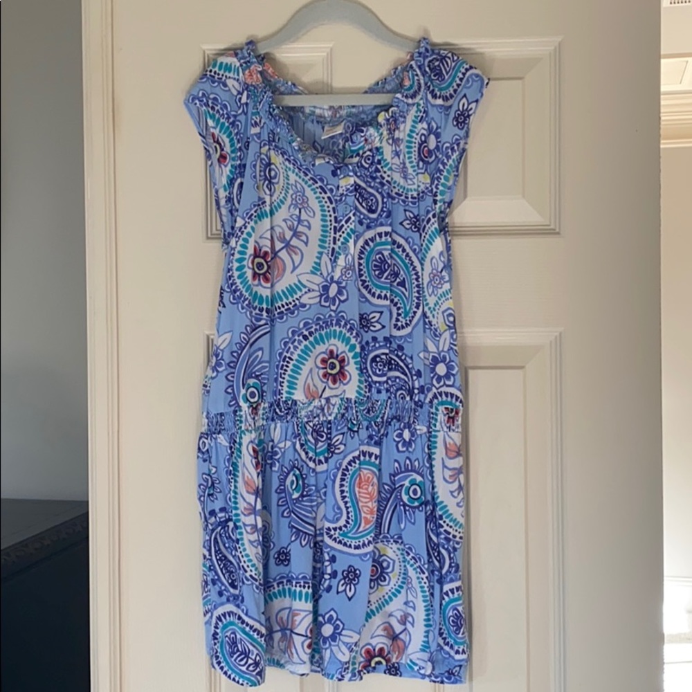Gymboree Girls Sz 7 Blue paisley floral Dress